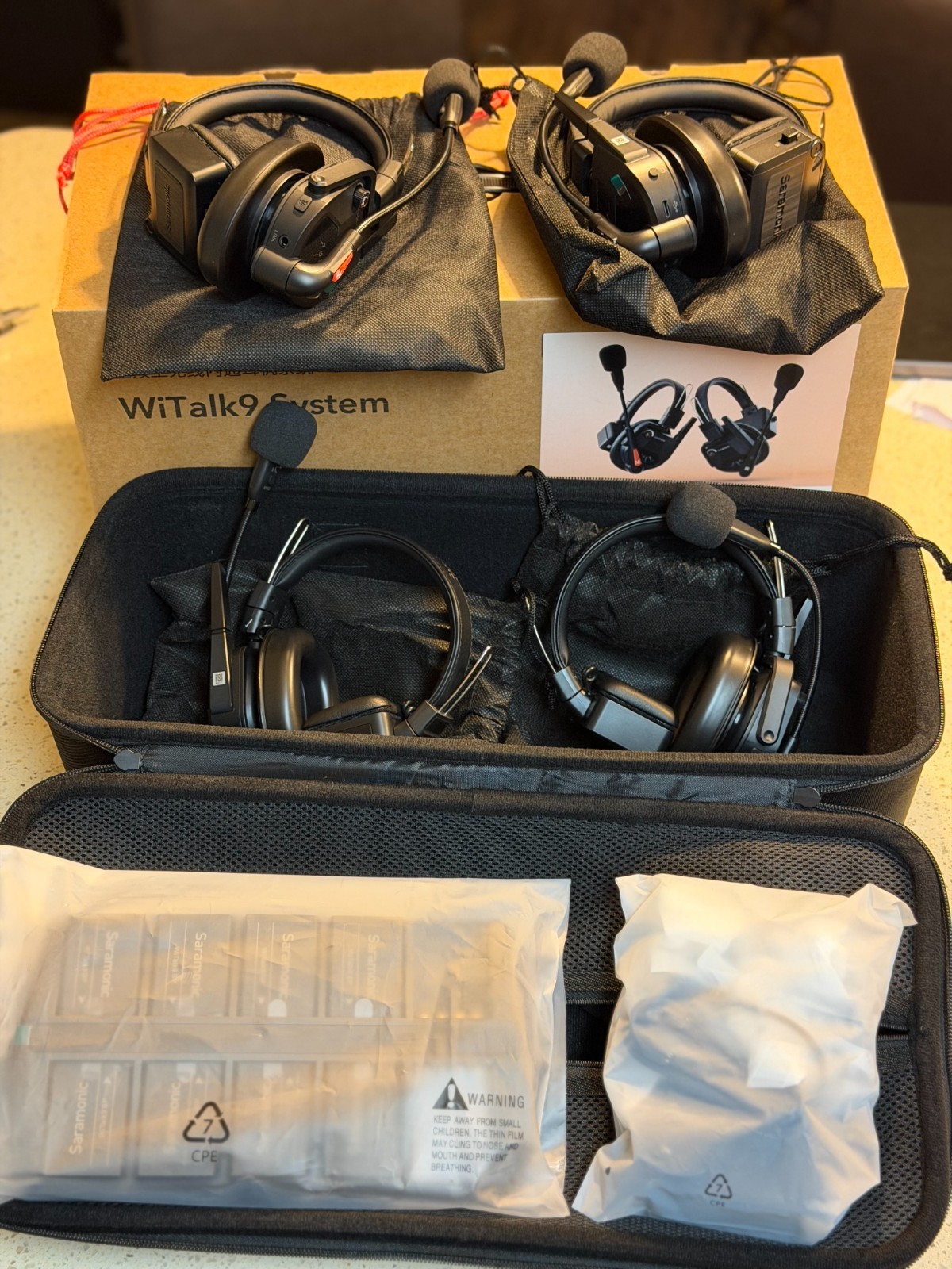 Saramonic WiTalk9-4S 4-Person Wireless Intercom Headset System Open Box