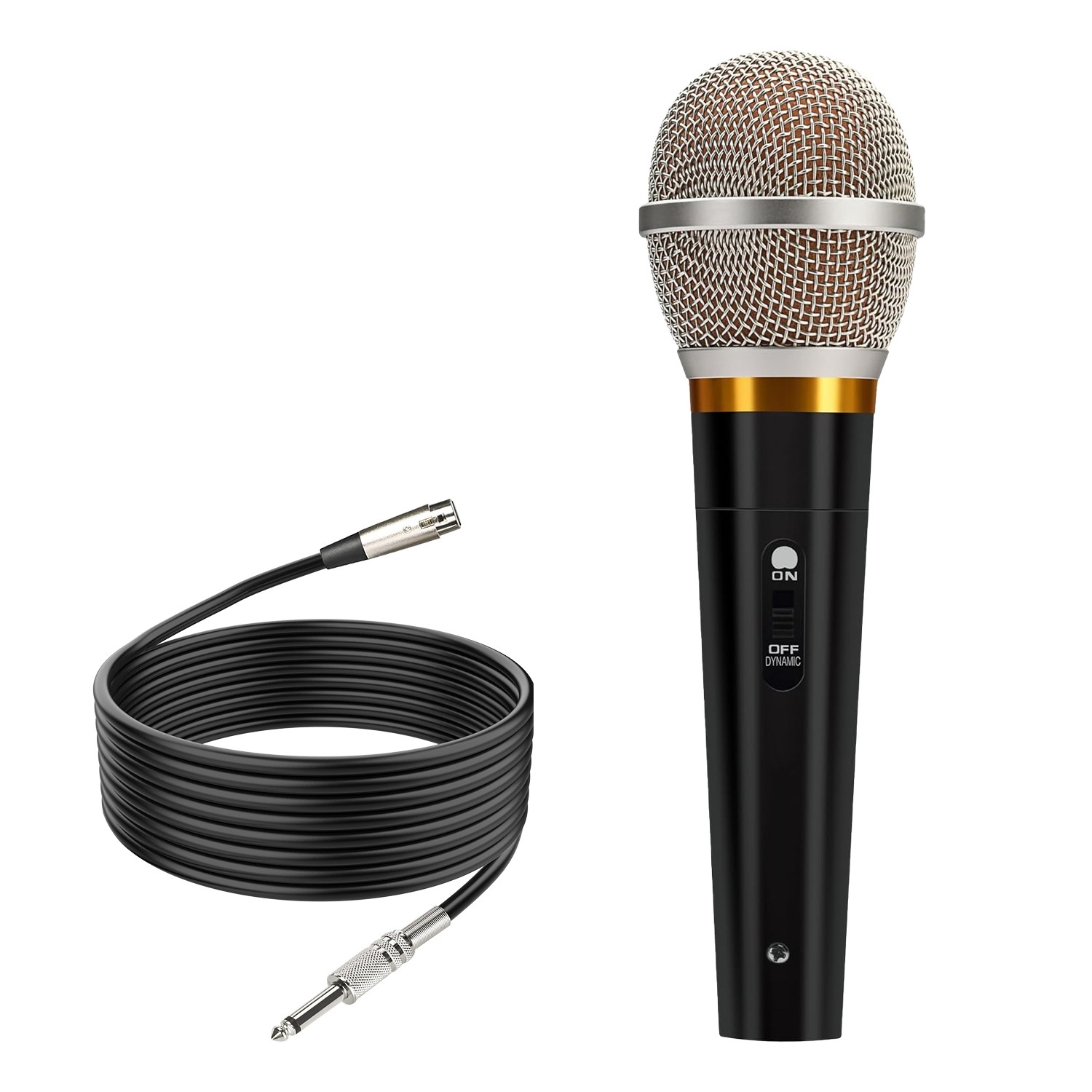 Handheld XLR Dynamic Professional Microphone with On/Off Switch 13ft XLR Cable
