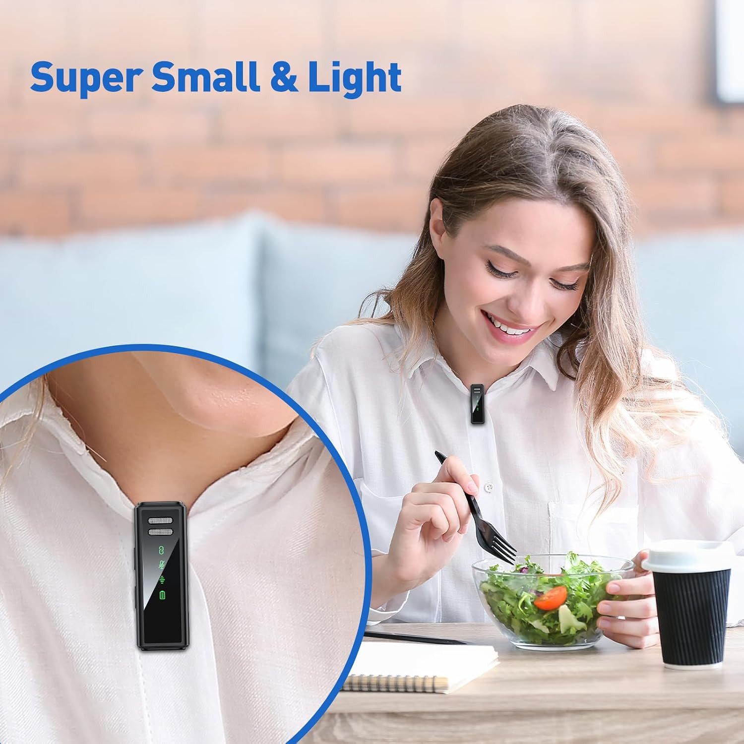 USB-C Wireless Lavalier Microphone for Iphone 15/16/17, Android & PC