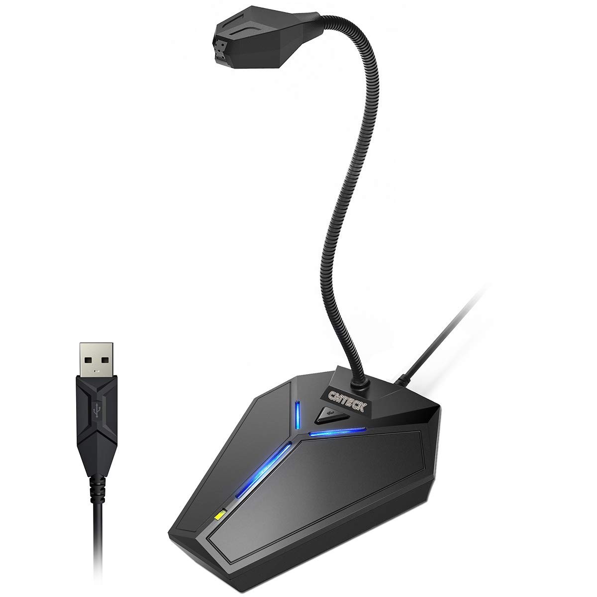 Omnidirectional USB Microphone for PC & Laptop, Mute Button, LED Indicator, Idea