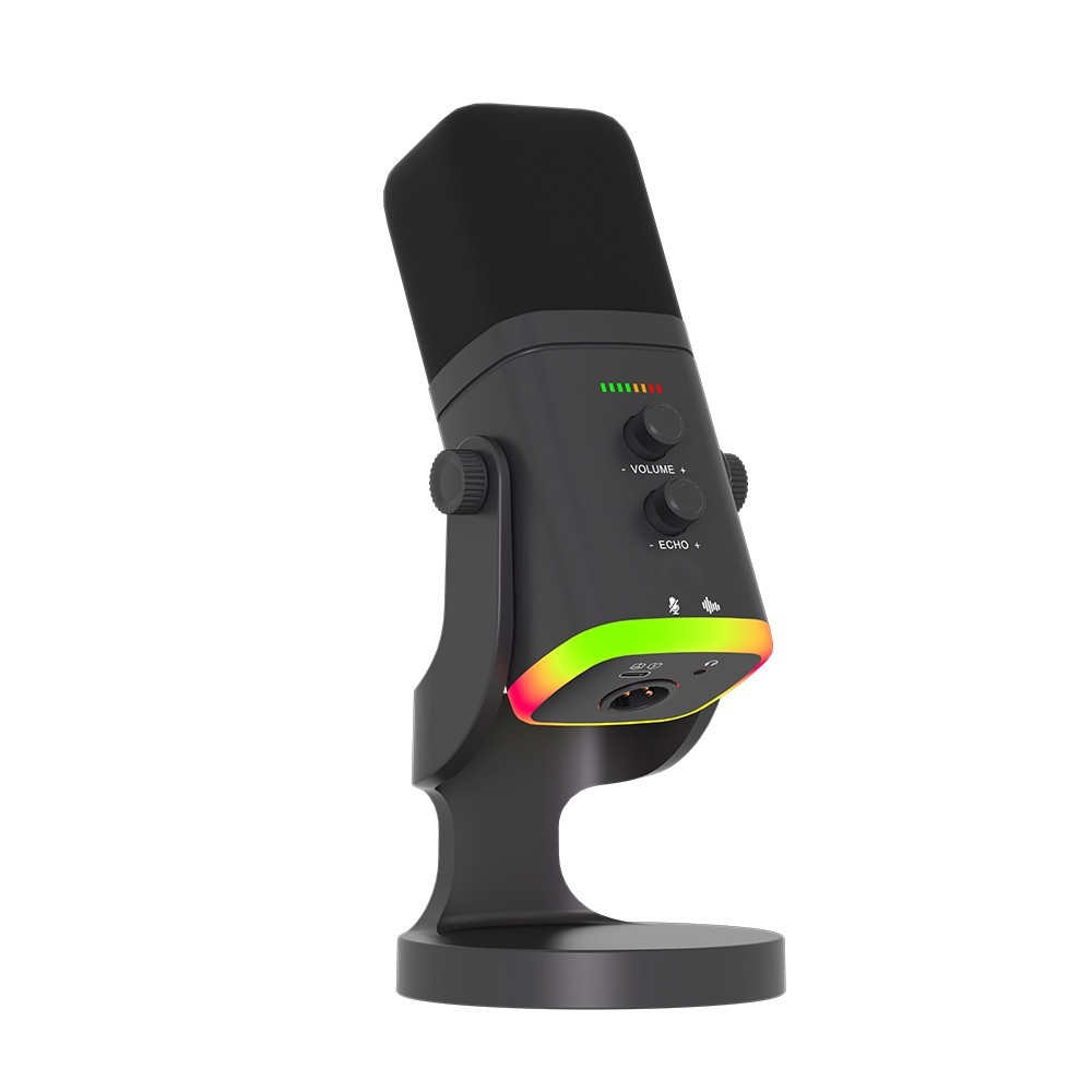 EASEMELO EM800 Dynamic Gamer Microphone Colorful RGB Lighting Effects One Touch