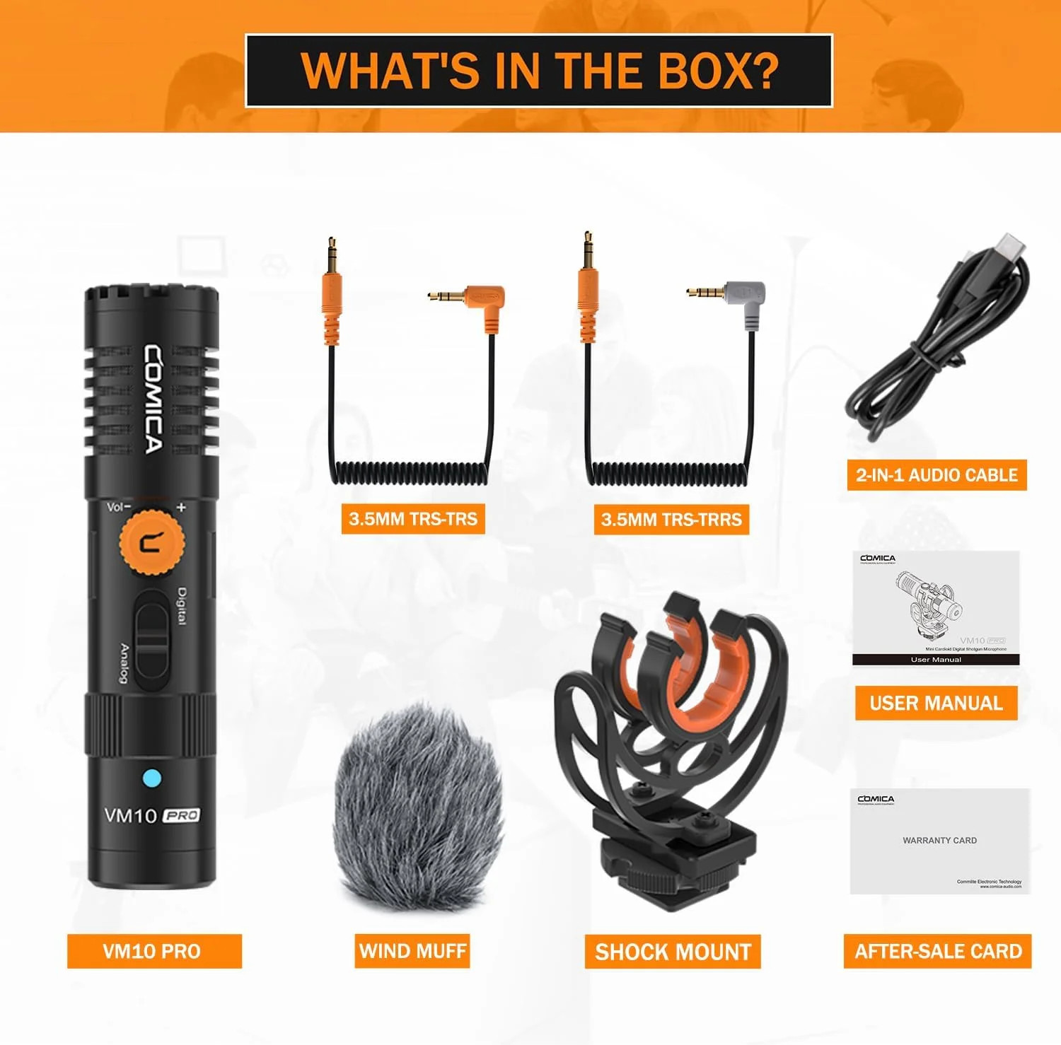 COMICA VM10 PRO Universal Video Microphone – Adjustable Gain, USB C Digital Outp