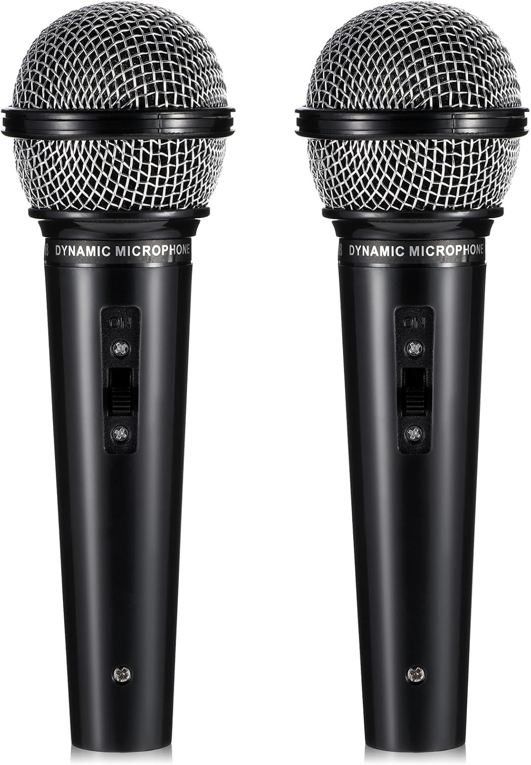Prasacco 2 PCS Fake Microphone, Plastic Prop Microphone for Kids Black
