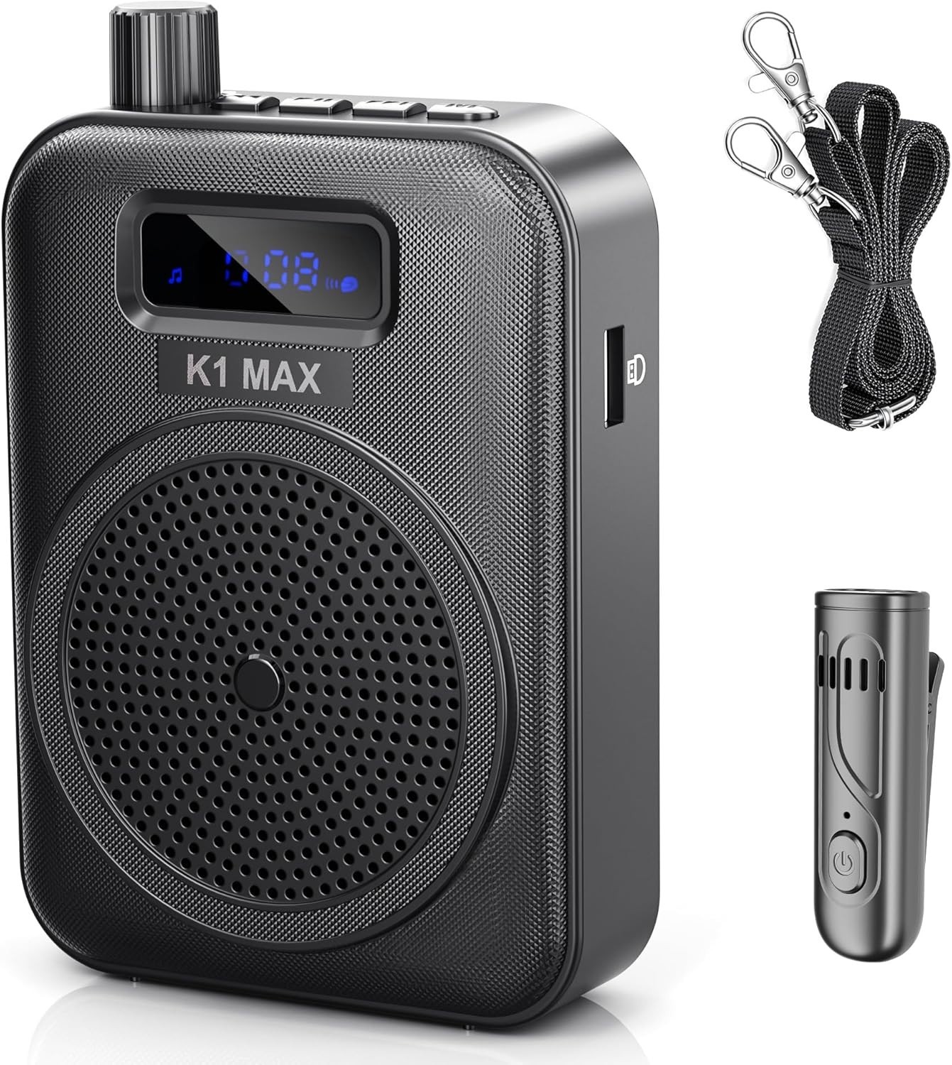 Voice Amplifier Wireless Microphone with Bluetooth Lavalier, Portable Microphone