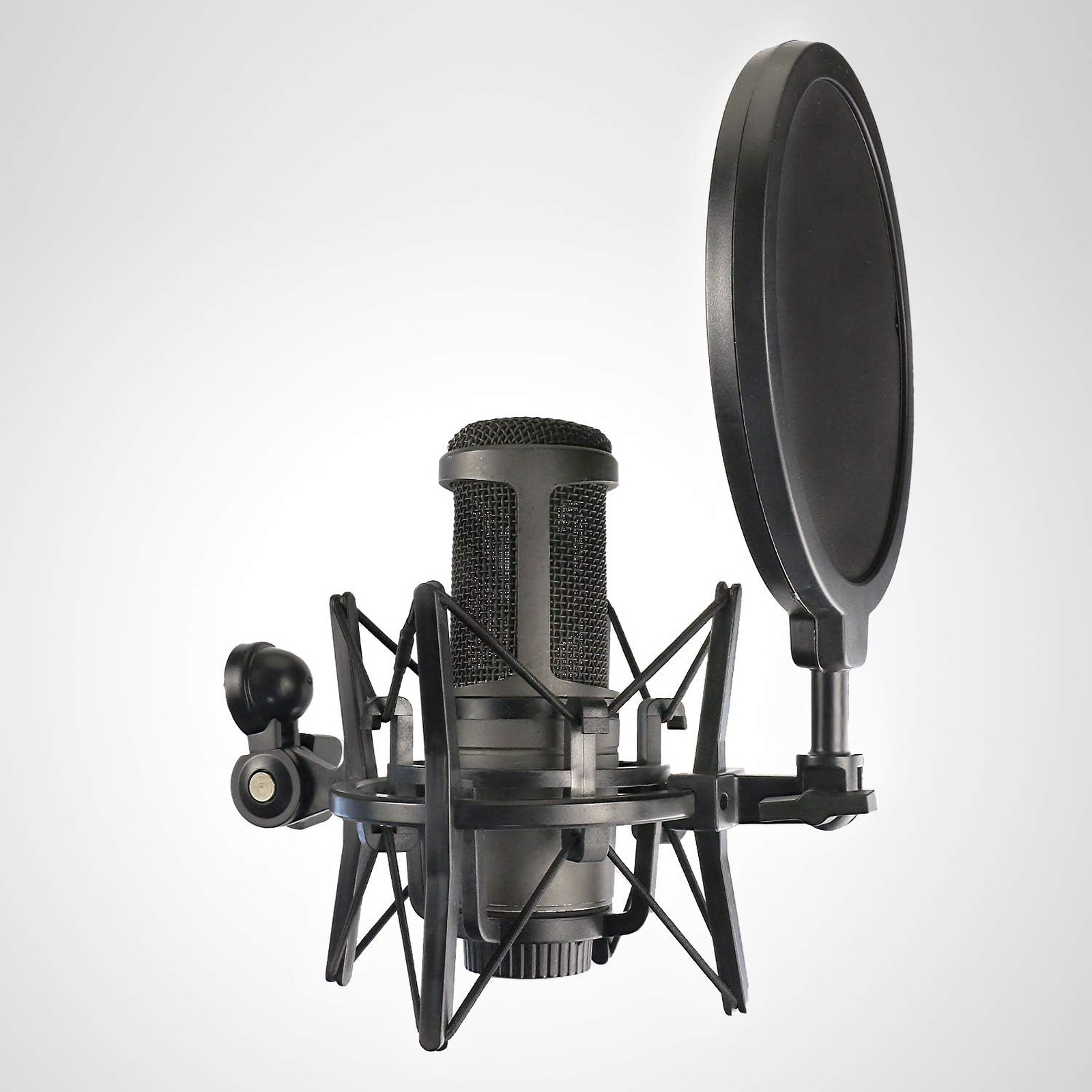 Microphone Shock Mount with Pop Filter for AT2020USB Plus Vibration Noise