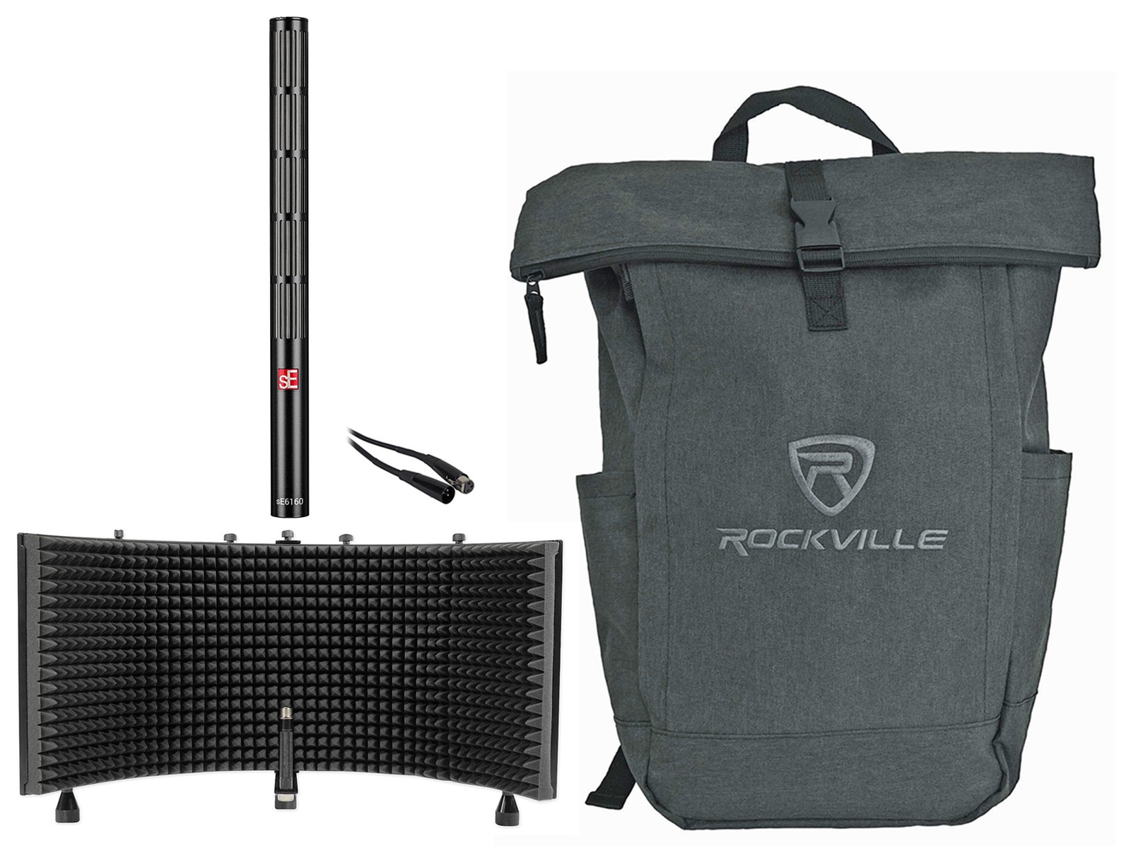 Se Electronics sE6160 Shotgun Microphone Recording Mic+Vocal Shield+Cable+Bag