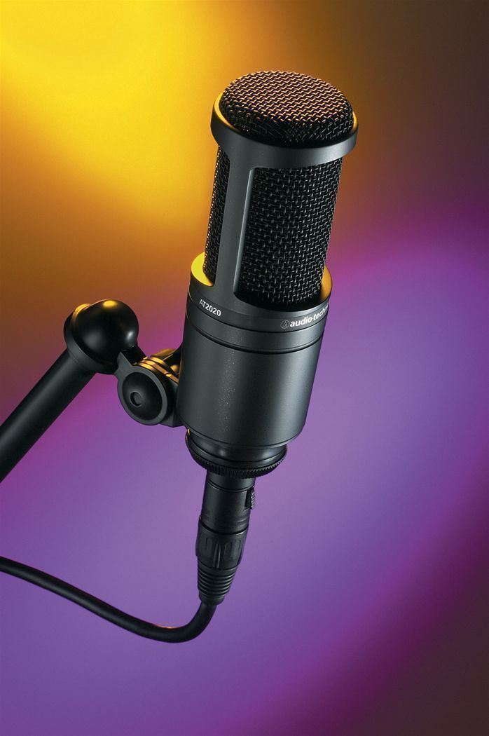Audio Technica AT2020 Studio Recording Microphone Condenser Mic + Pop Filter