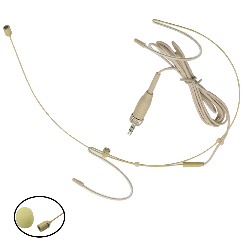 Microphone Headset Mic Headworn Earset 3.5mm Screw Lock for Sennheiser Wireless#