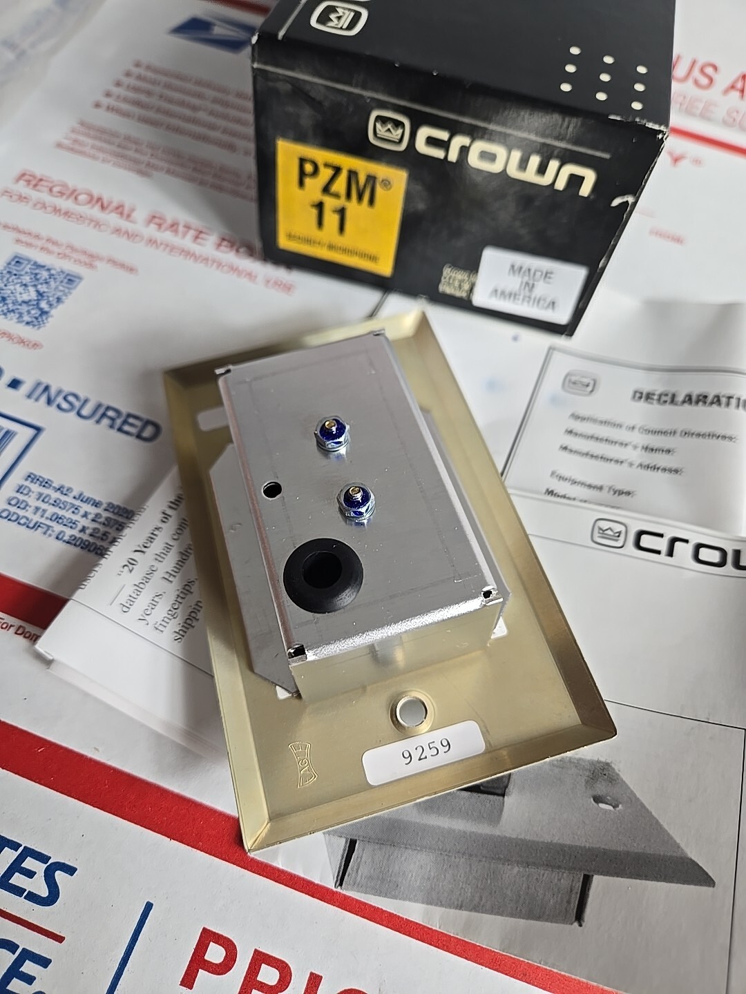 Crown PZM-11  Wall Plate Mountable Pressure Zone Microphone 11 Mic New in Box