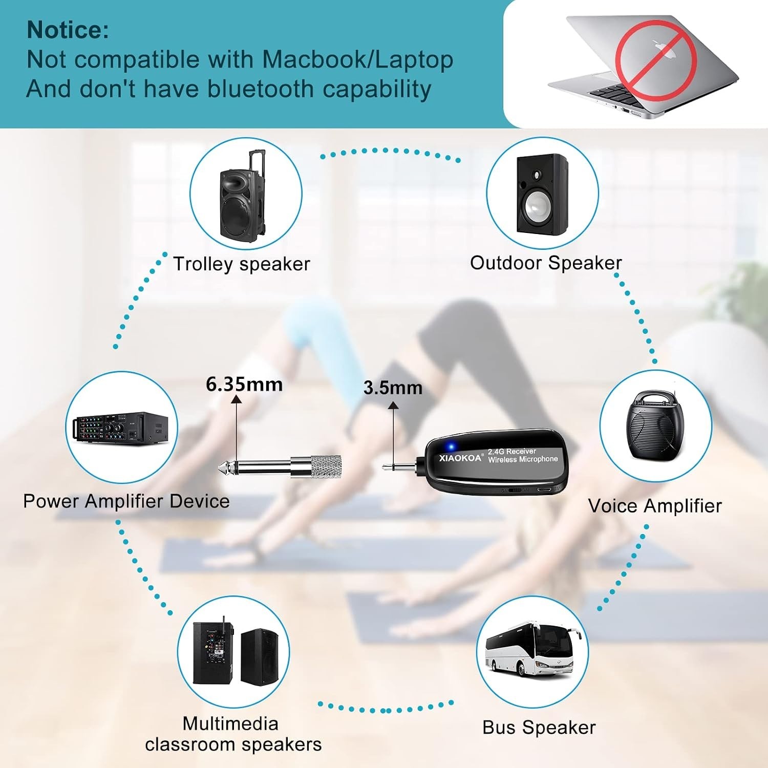 Wireless Microphone Headset for Fitness Instructors