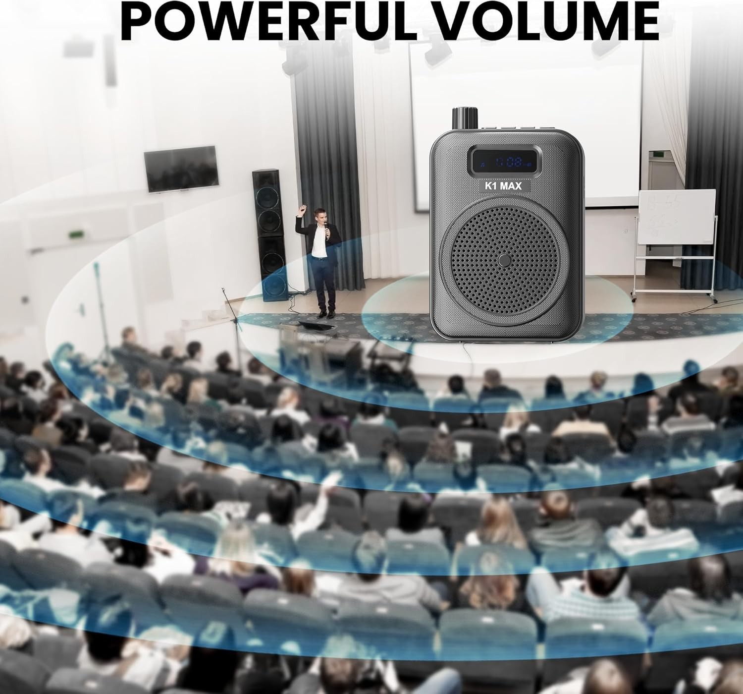 Voice Amplifier Wireless Microphone with Bluetooth Lavalier, Portable Microphone