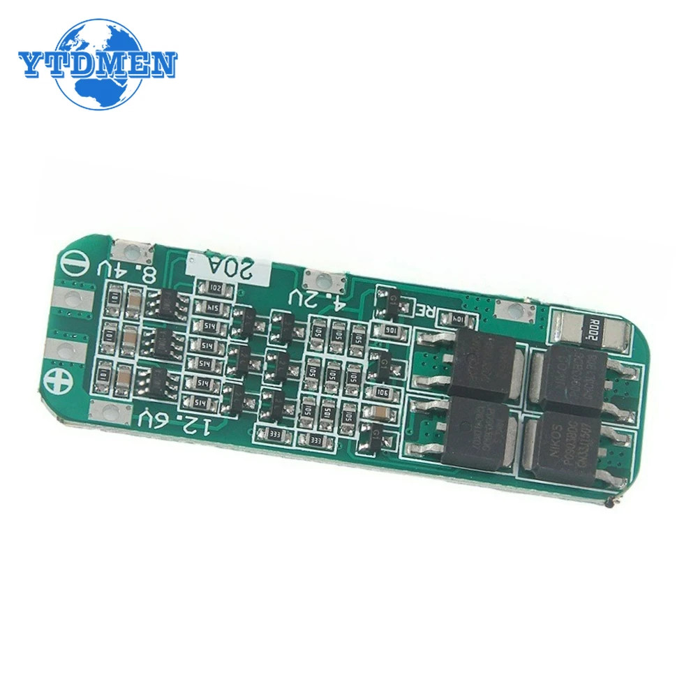 1PCS 3S 20A 18650 BMS 12.6V Li-ion Protection Board for Drill Batteries Lipos