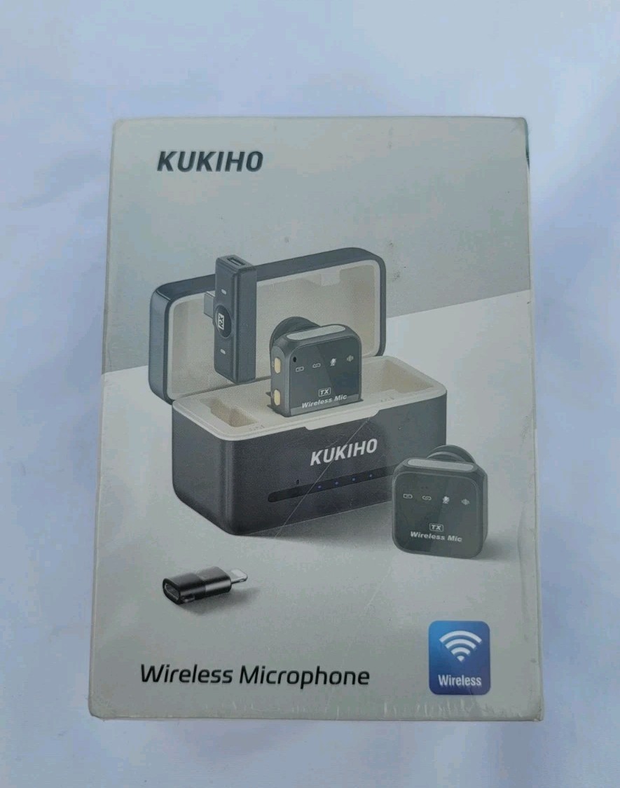 Kukiho Wireless Microphone 4 Type C Android & iPhones Podcasts & Vlogs Lavalier