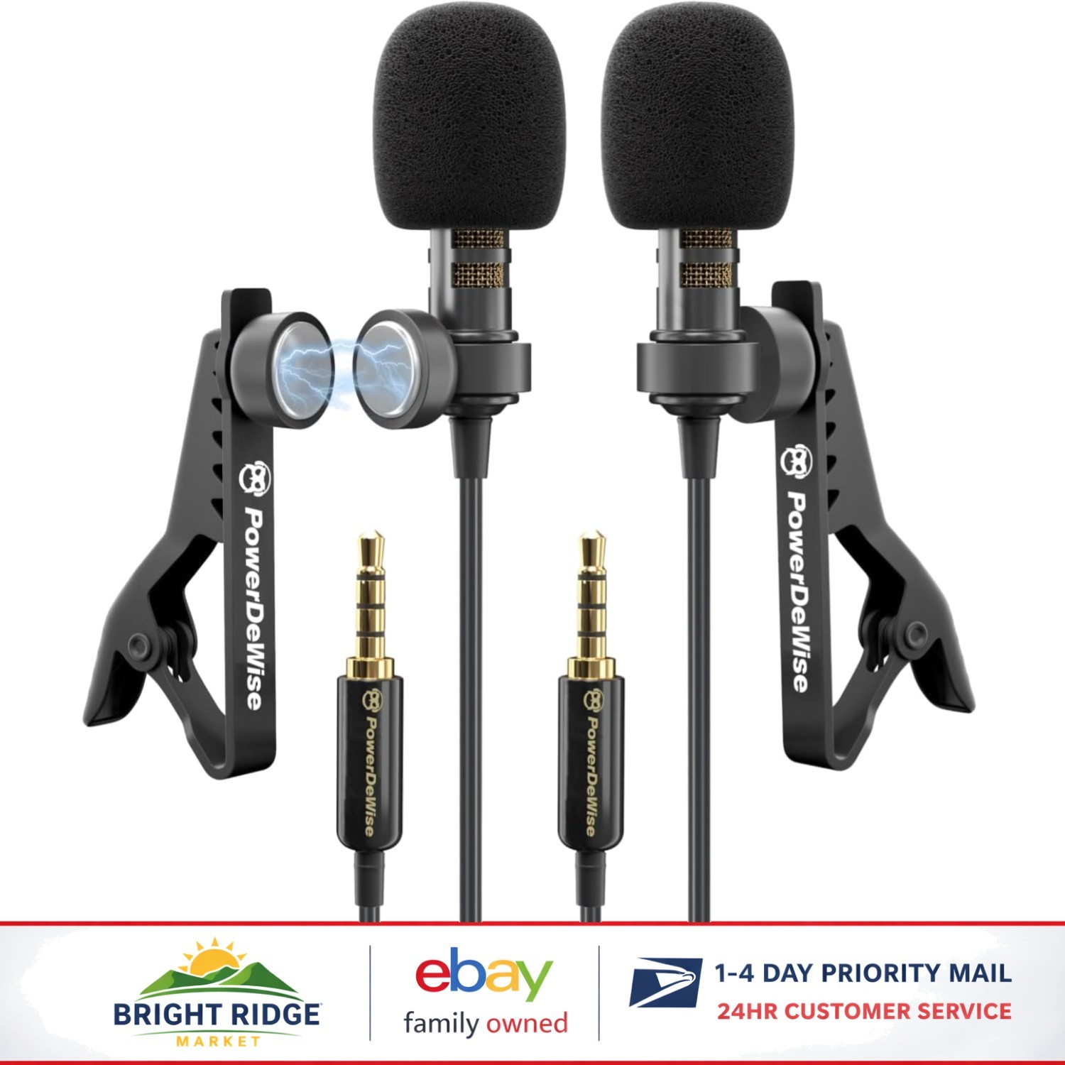 Professional Lavalier Microphone with 3.5mm Jack for Smartphones and Cameras