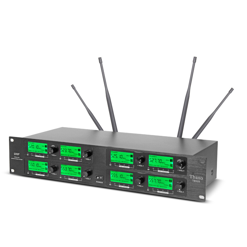 8 Channel Pro Audio Wireless Microphone System UHF 8 Handheld Metal Dynamic Mic