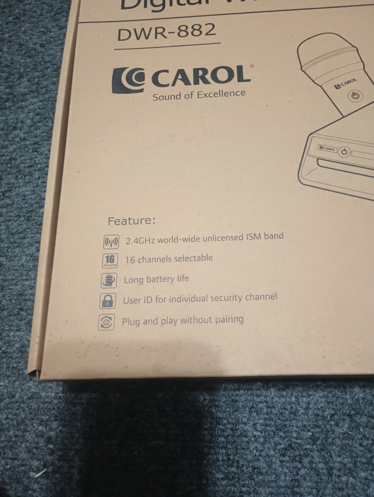 CAROL DWR-882 Digital Wireless Microphone System