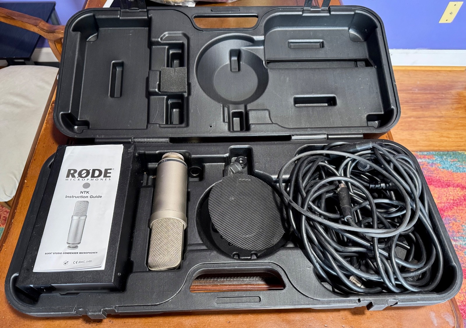 RØDE NKT Microphone with Case, Power Supply, Pop Screen, Stand Mount, and Cables
