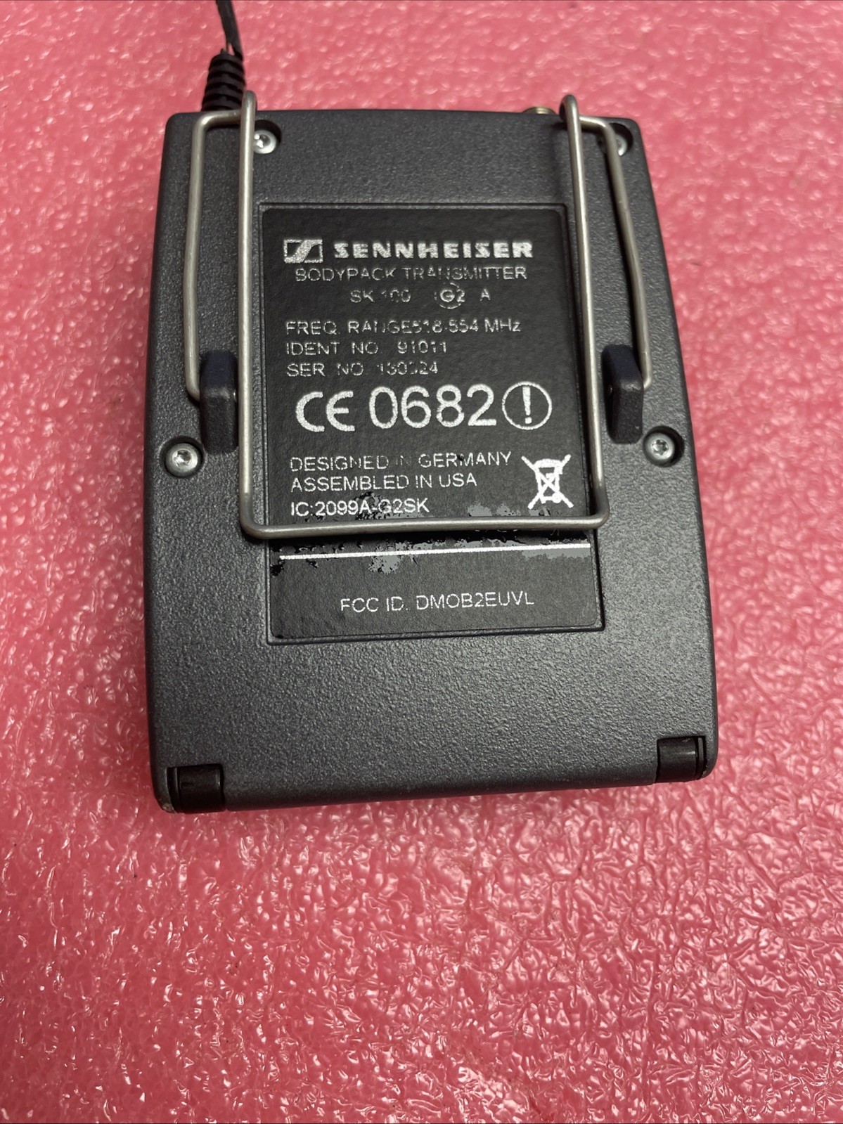 **READ** SENNHEISER ew 100 G2 Bodypack Transmitter SK100**518-554 MHZ**