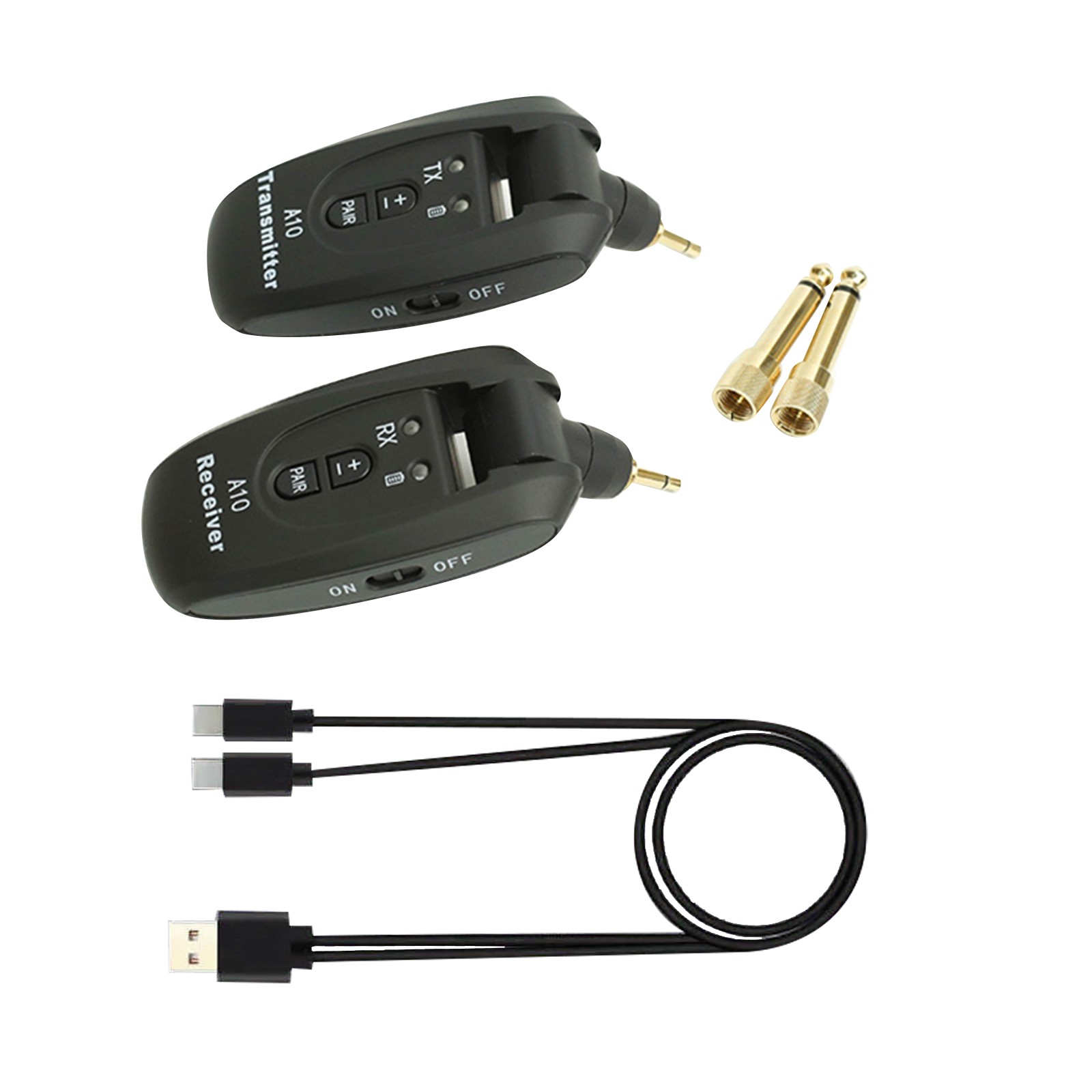 2.4GHz Wireless Guitar Transmitter Receiver System with 100ft Effective Range