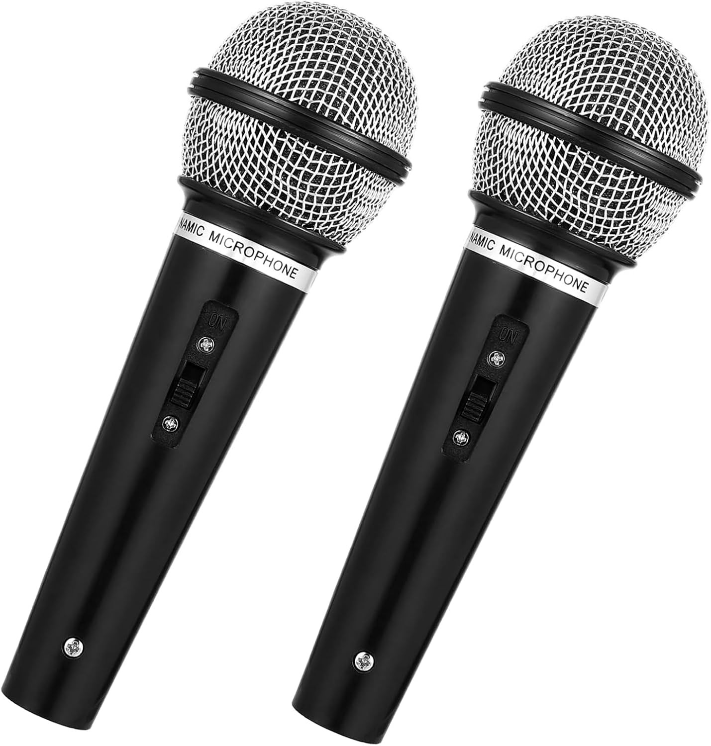 2PCS Fake Microphone Prop, Plastic Pretend Play Microphone for Halloween