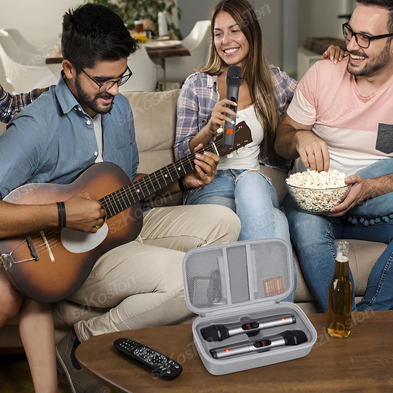 Wireless Microphone Case for JBL Partybox Wireless Two Microphone System Singing