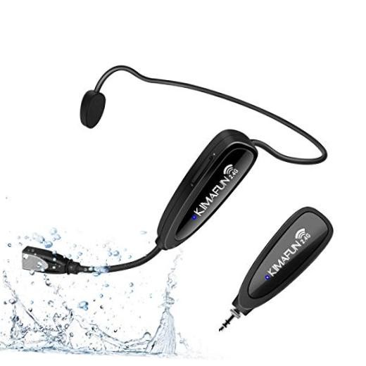 Fitness Wireless Microphone 2.4G Waterproof Headset Microphone with Waterproof