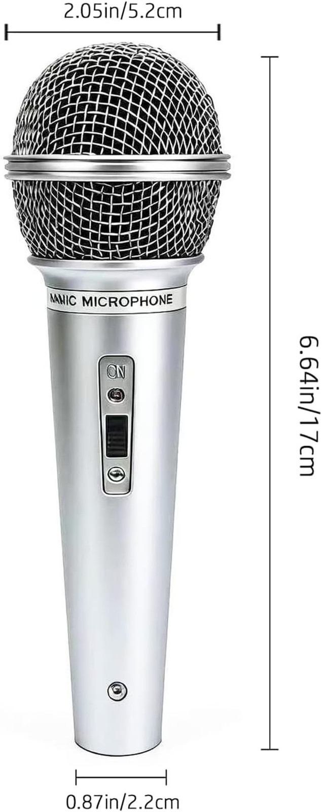 2PCS Fake Microphone Prop, Plastic Pretend Play Microphone for Halloween