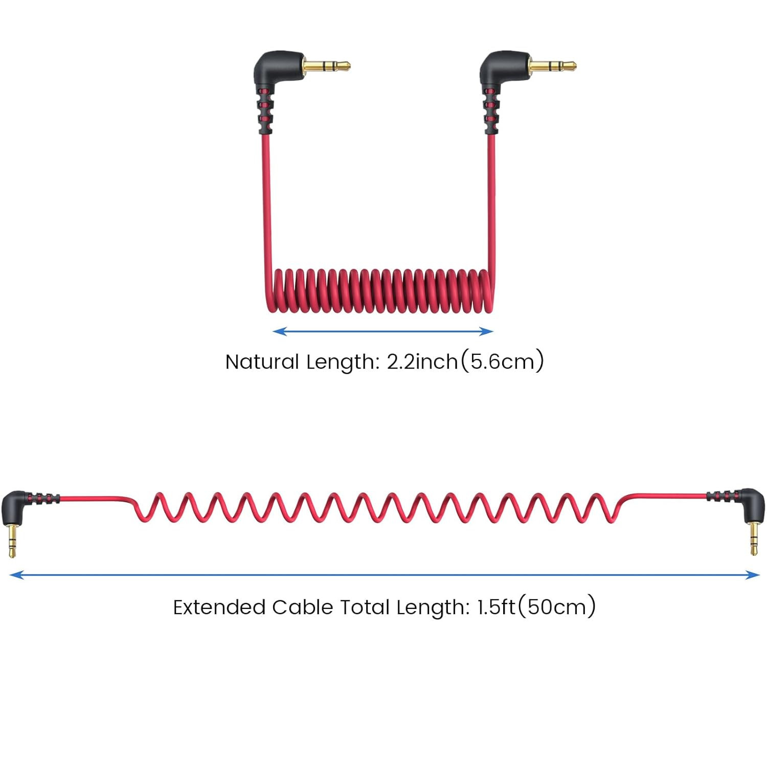 2-Pack 3.5Mm Microphone Cable Compatible with Rode Wireless Pro / Wireless Go 2