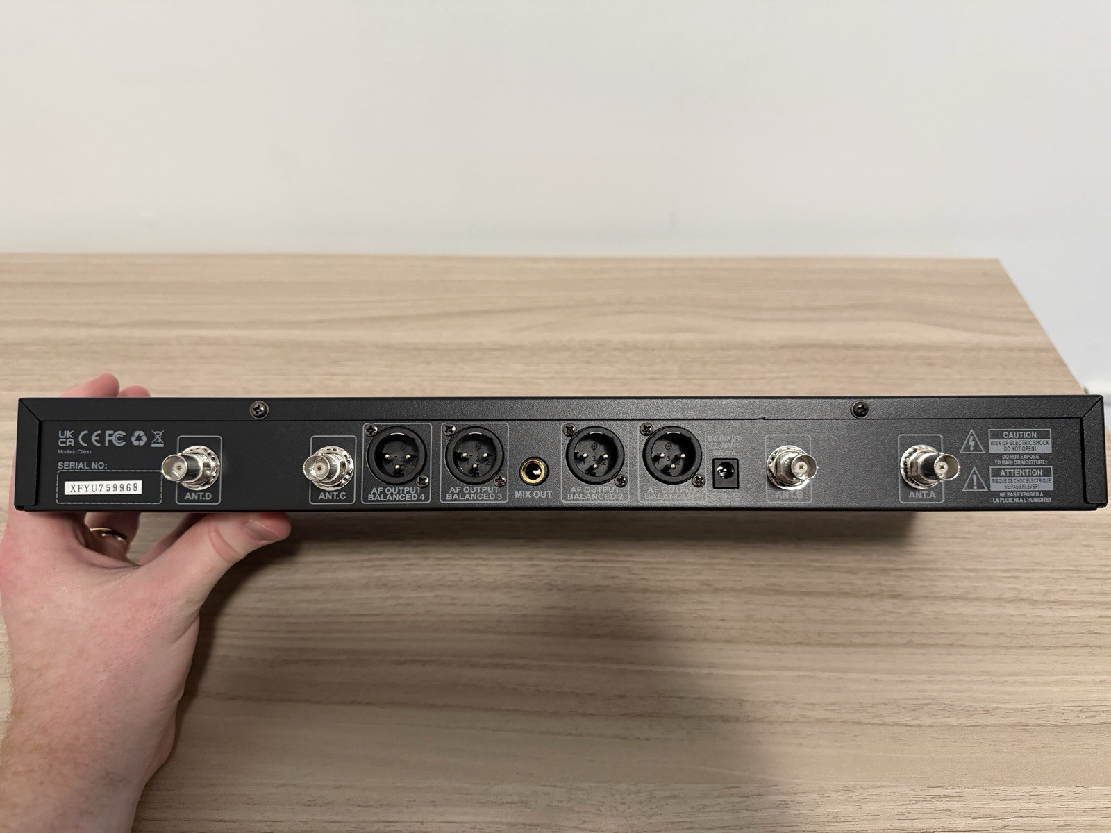Phenyx Pro PTU-7000 UHF Wireless Mic System 4-Channel Rack Receiver 4 Bodypacks