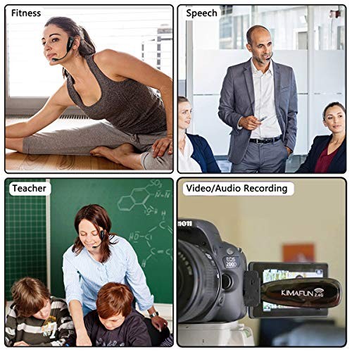 Fitness Wireless Microphone 2.4G Waterproof Headset Microphone with Waterproof