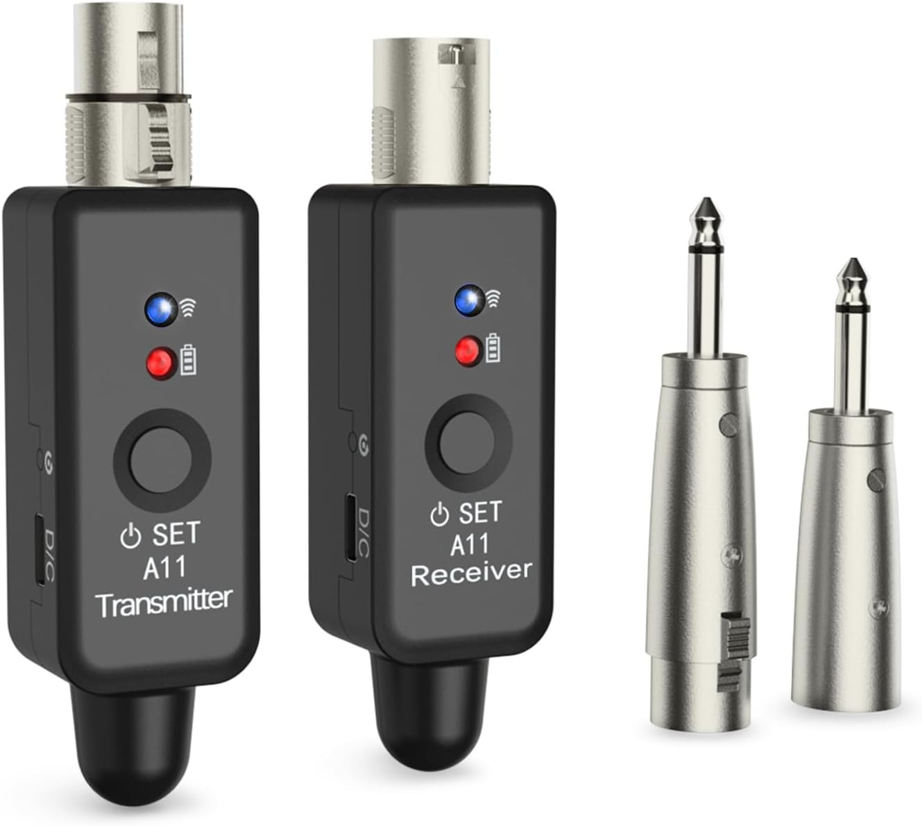 Microfono Inalambrico A11 Transmisor Receptor 4 Canales Adaptador XLR Sistema
