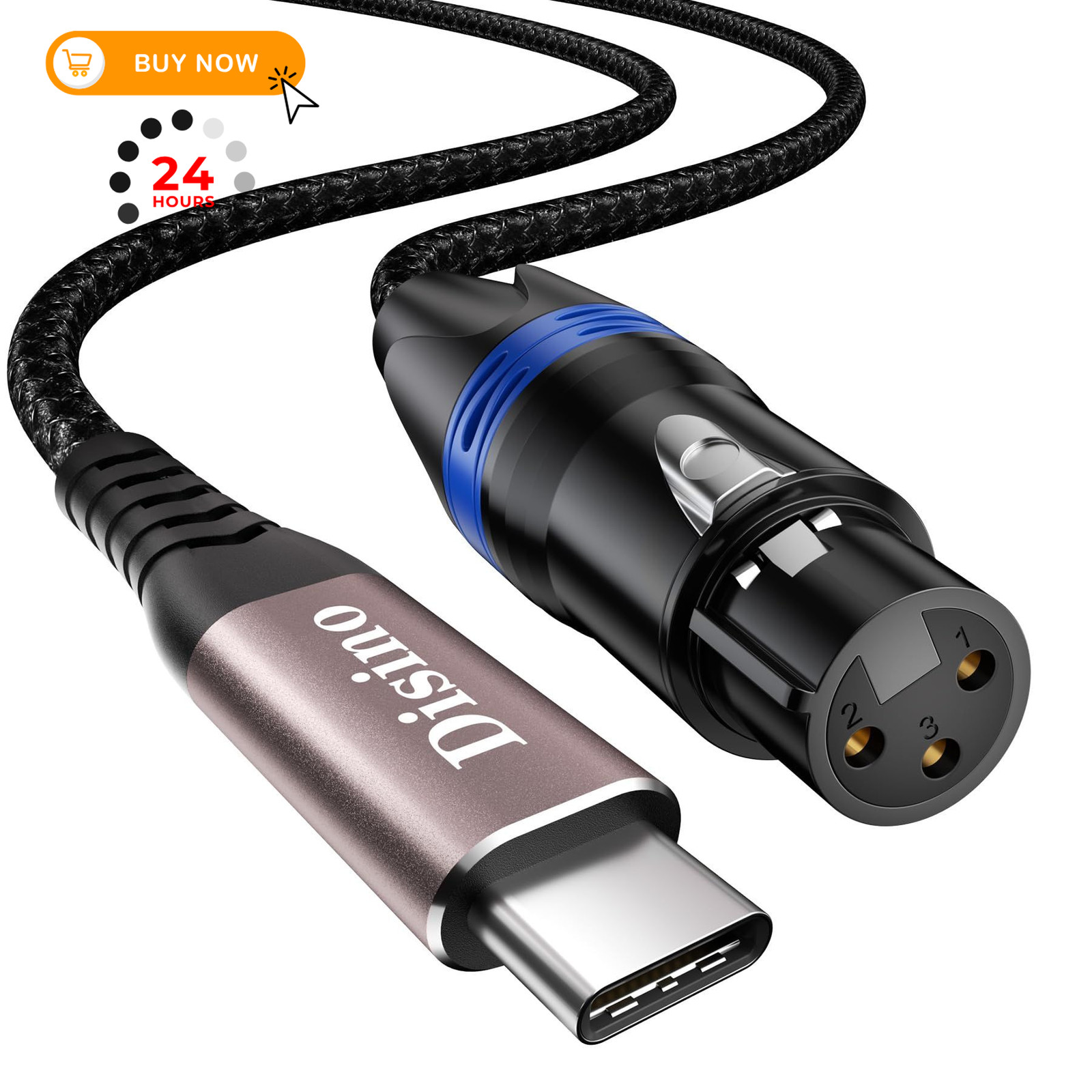 Disino XLR to USB C Cable,XLR Female Type C Microphone 1M-3.3feet