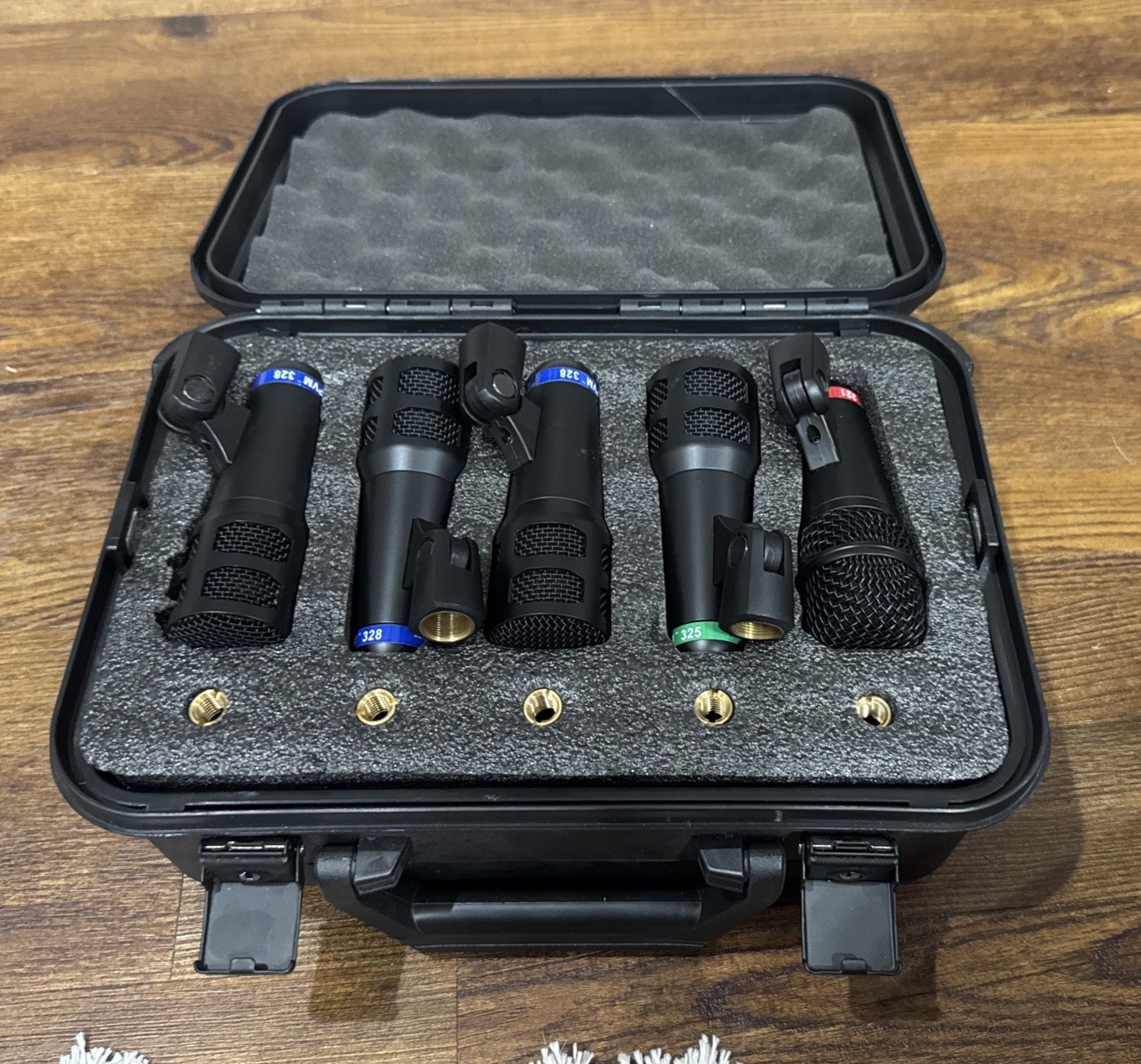 Peavey PVM DMS-5 Drum Microphone 5pc Set Case dynamic supercardioid 328 325 321