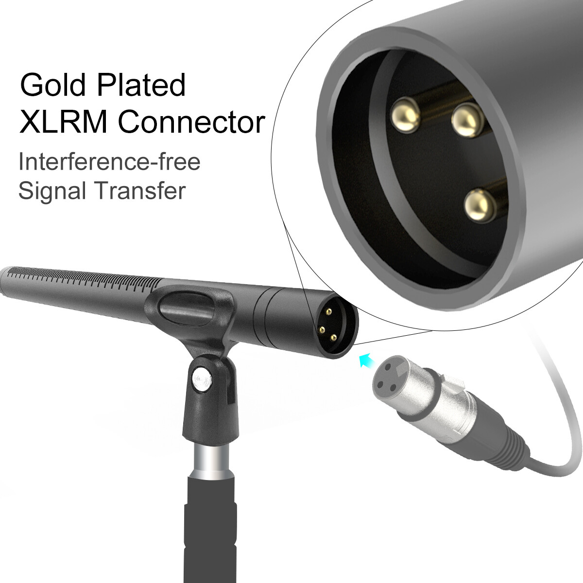 Shotgun Microphone, SYNCO-Mic-D2-Hyper-Cardioid-Directional-Condenser-Mic XLR