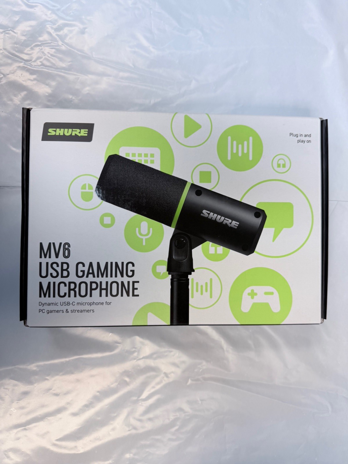 Shure MV6 Gaming Microphone Dynamic USB PC Mic for Video Games &Streaming SEALED