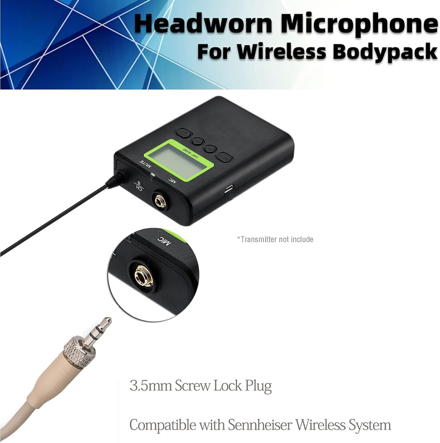 Earset Single Microphone for Sennheiser EW100 SK100 G2 G3 G4 Wireless System