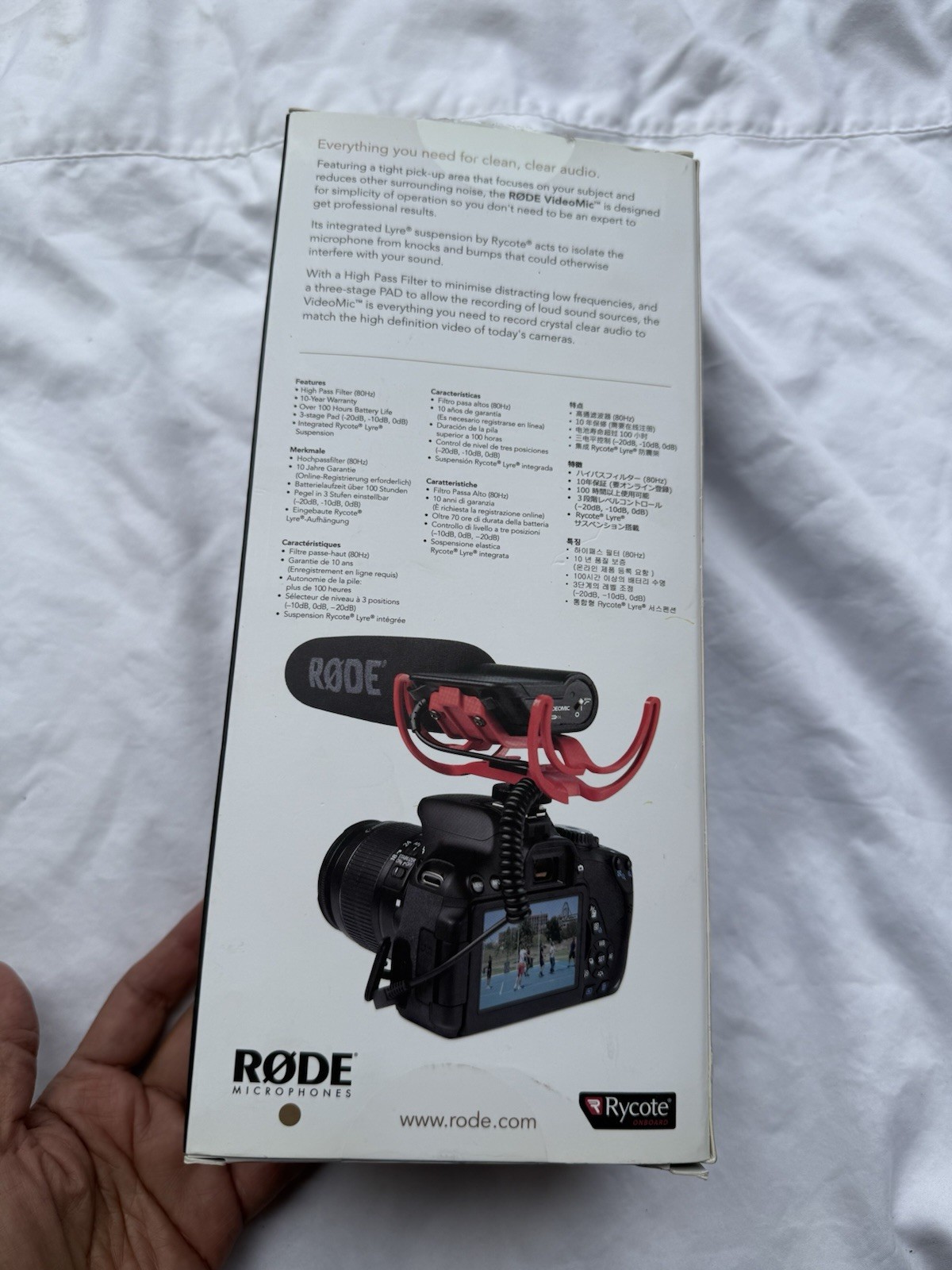 BRAND NEW Rode Videomic Camera-mount Microphone Rycote