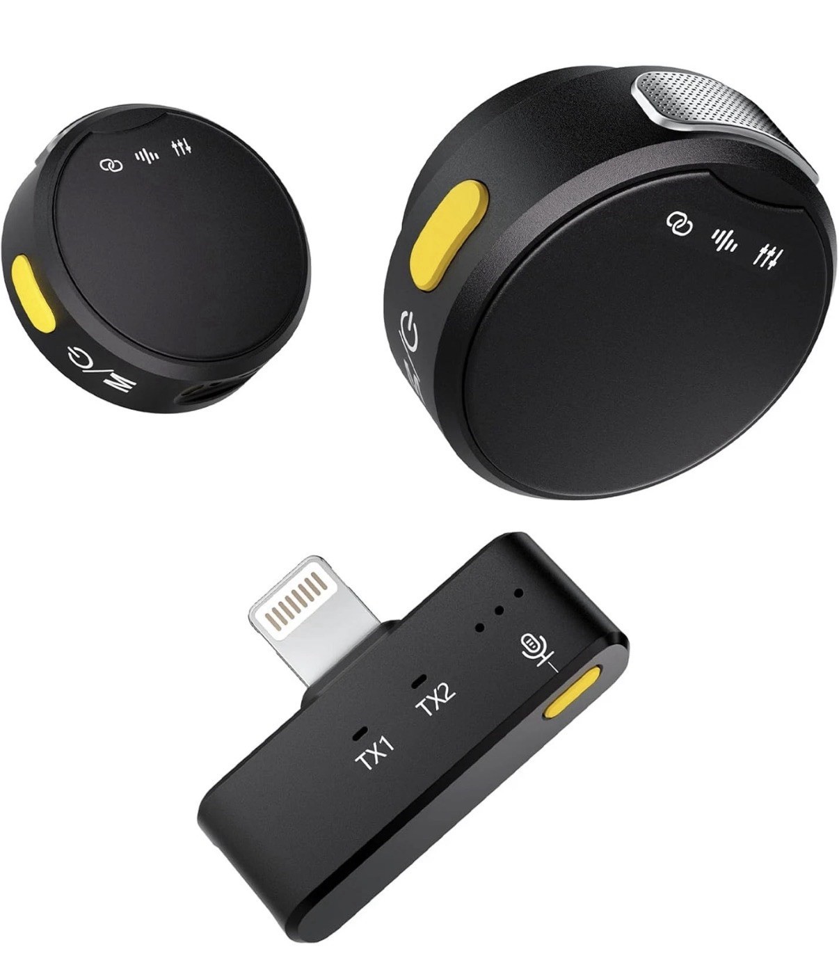 Wireless Lavalier Microphone for iPhone iPad Android with Noise Cancellation