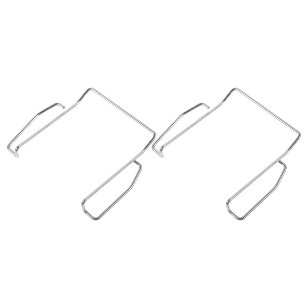2Pcs Reusable Silver Metal Mic Clips for Wireless Microphone Belt Mount