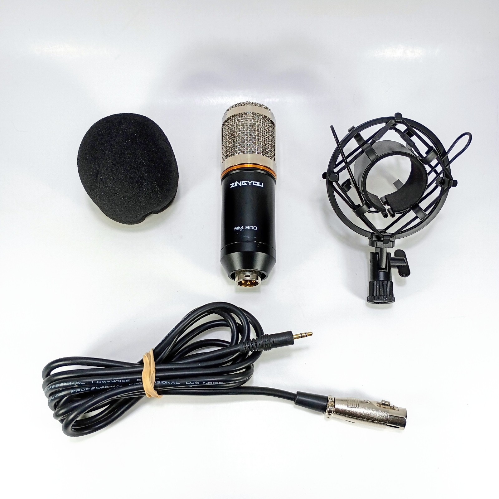 ZINGYOU Condenser Microphone BM-800 With Cable And Shock Mount And Foam Cover