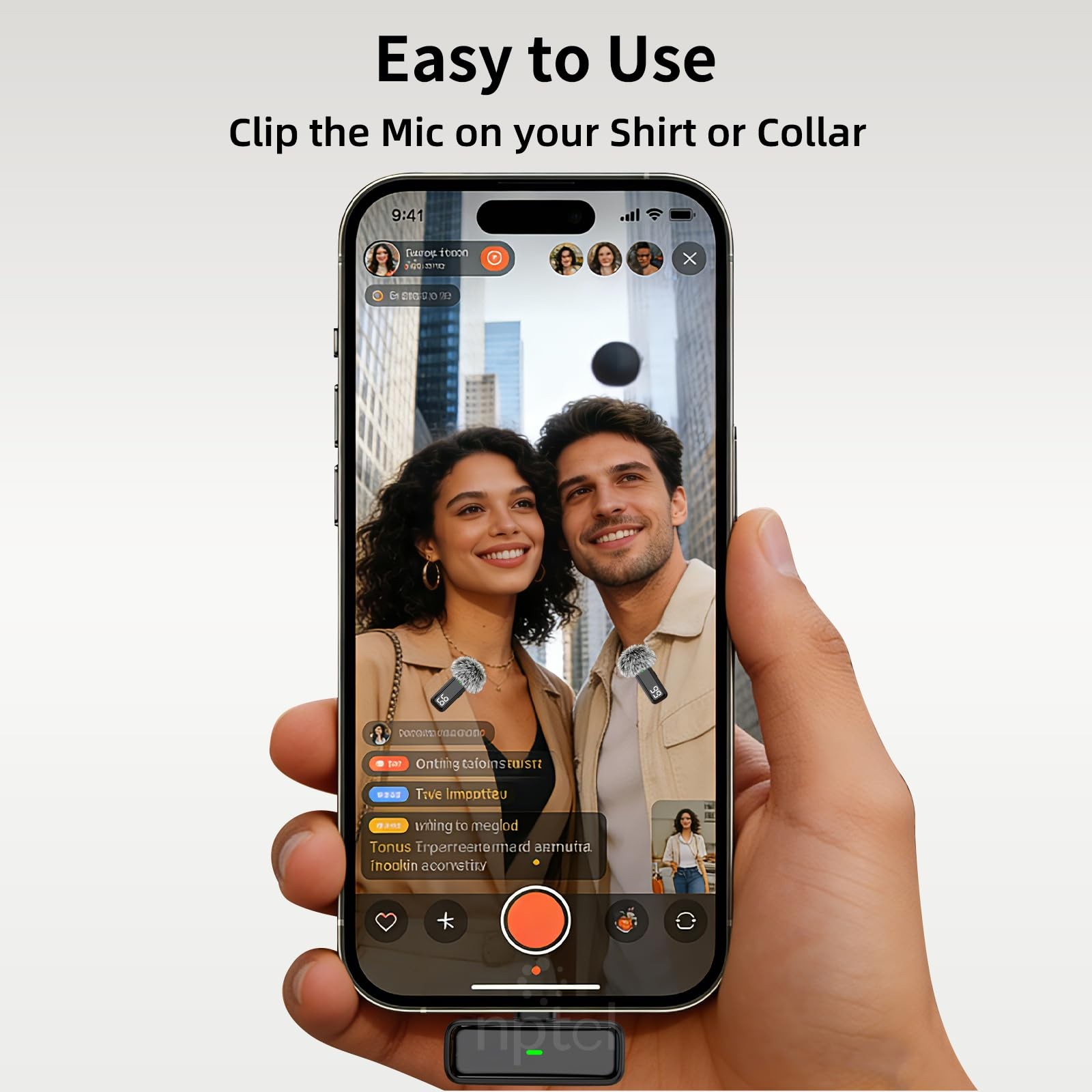 Wireless Lavalier Microphone for iPhone Android Phone – USB Type C Mini Micro…