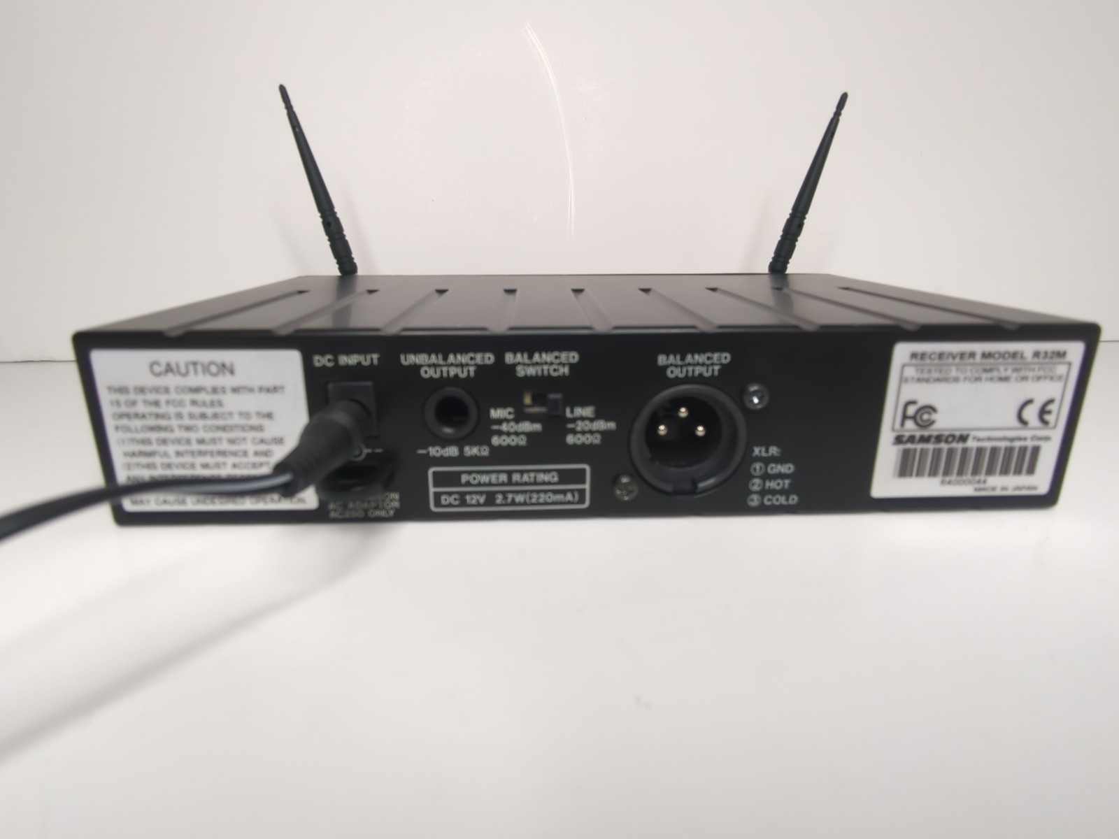 Samson R32M UHF Synth 32 Channel Diversity Wireless Receiver Main Unit