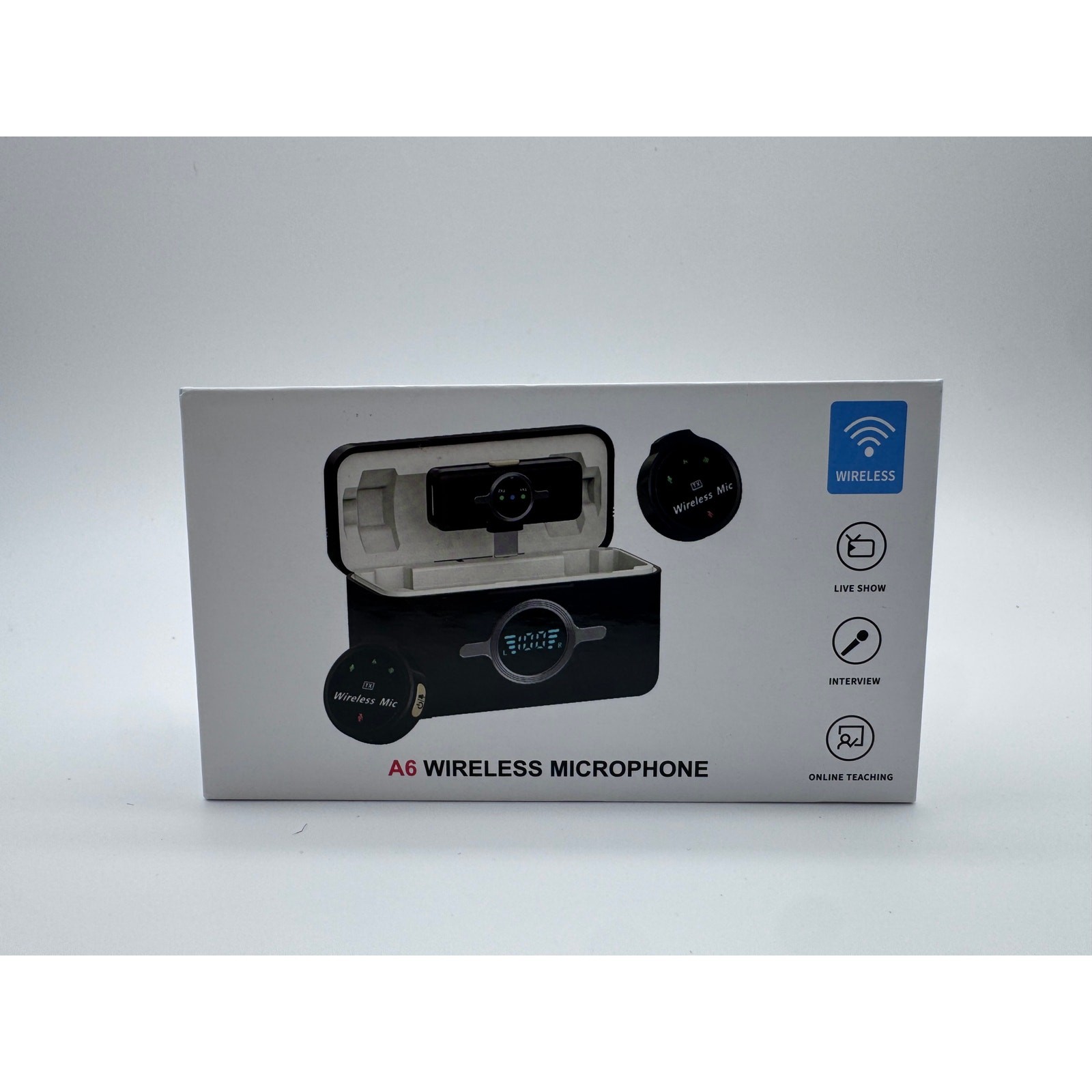 A6 Wireless Lavalier Microphone Dual USB C Mic For iPhone 15 16 Android Open Box