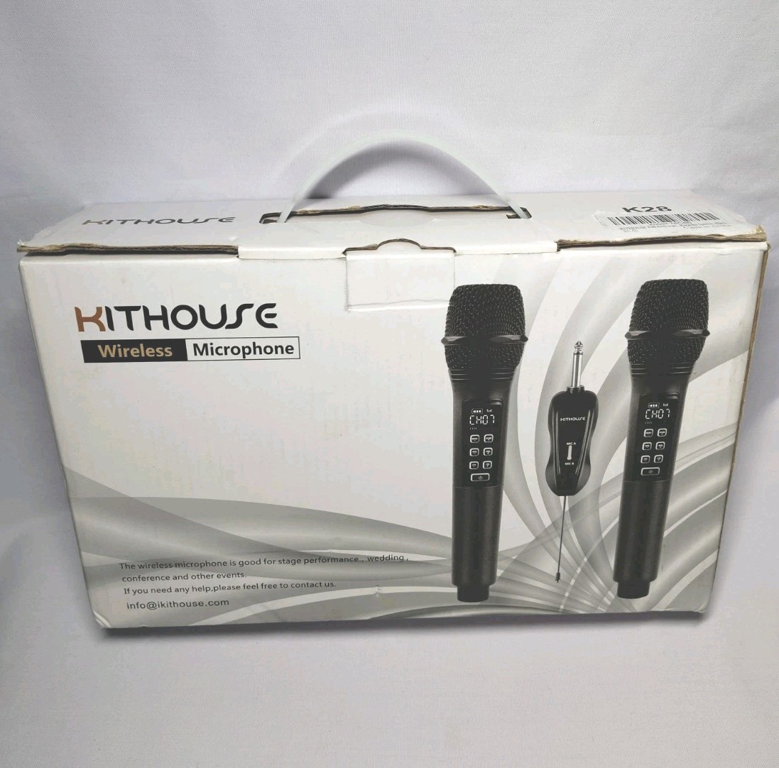 K28 Rechargeable Wireless Microphone Karaoke Cordless Microphone with Volume & E