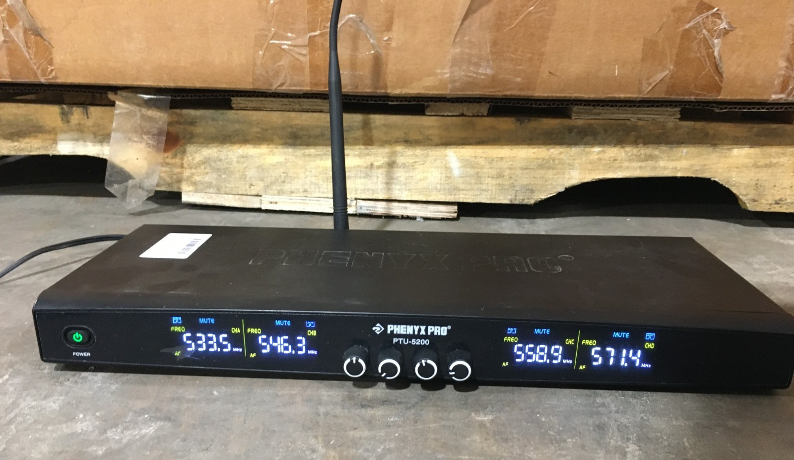 Phenyx Pro PTU-5200 Quad Wireless Microphone System UNIT ONLY