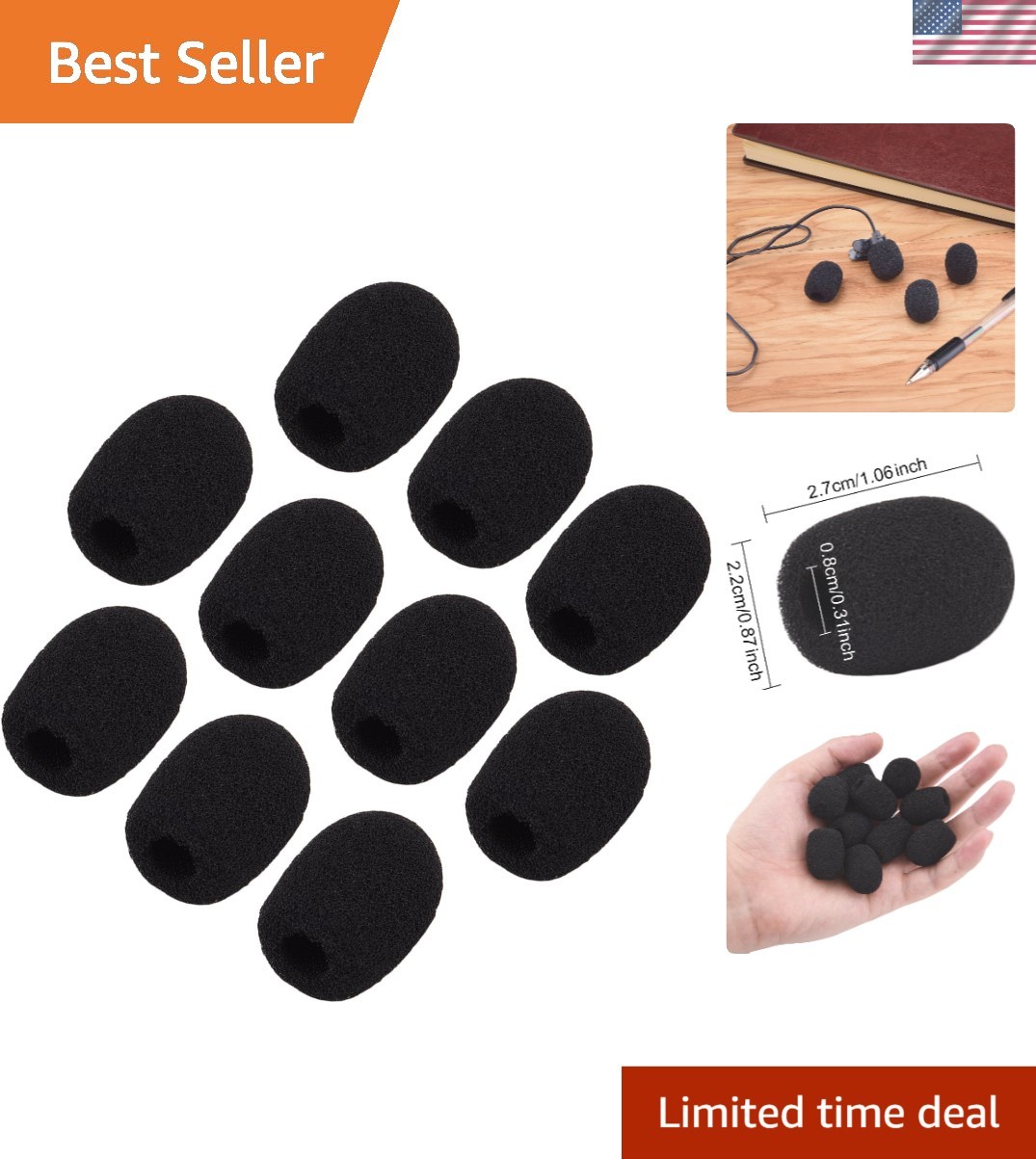 High-Performance Lapel Microphone Foam Windscreens – 10 Pack for Professionals