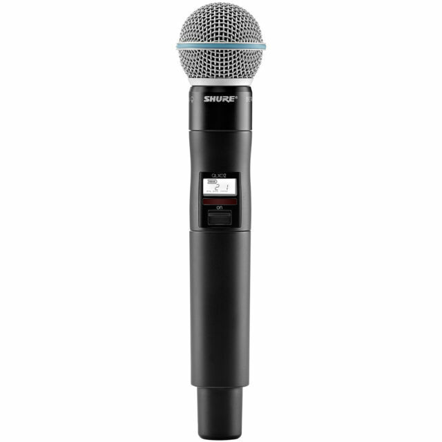 Shure QLXD2B58G50 QLX Beta 58A Handheld Wireless Microphone Transmitter – Black
