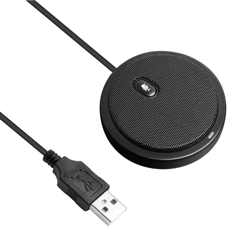 Usb Omnidirectional Microphone 360° Pickup Voice Call Video Conference Webcast