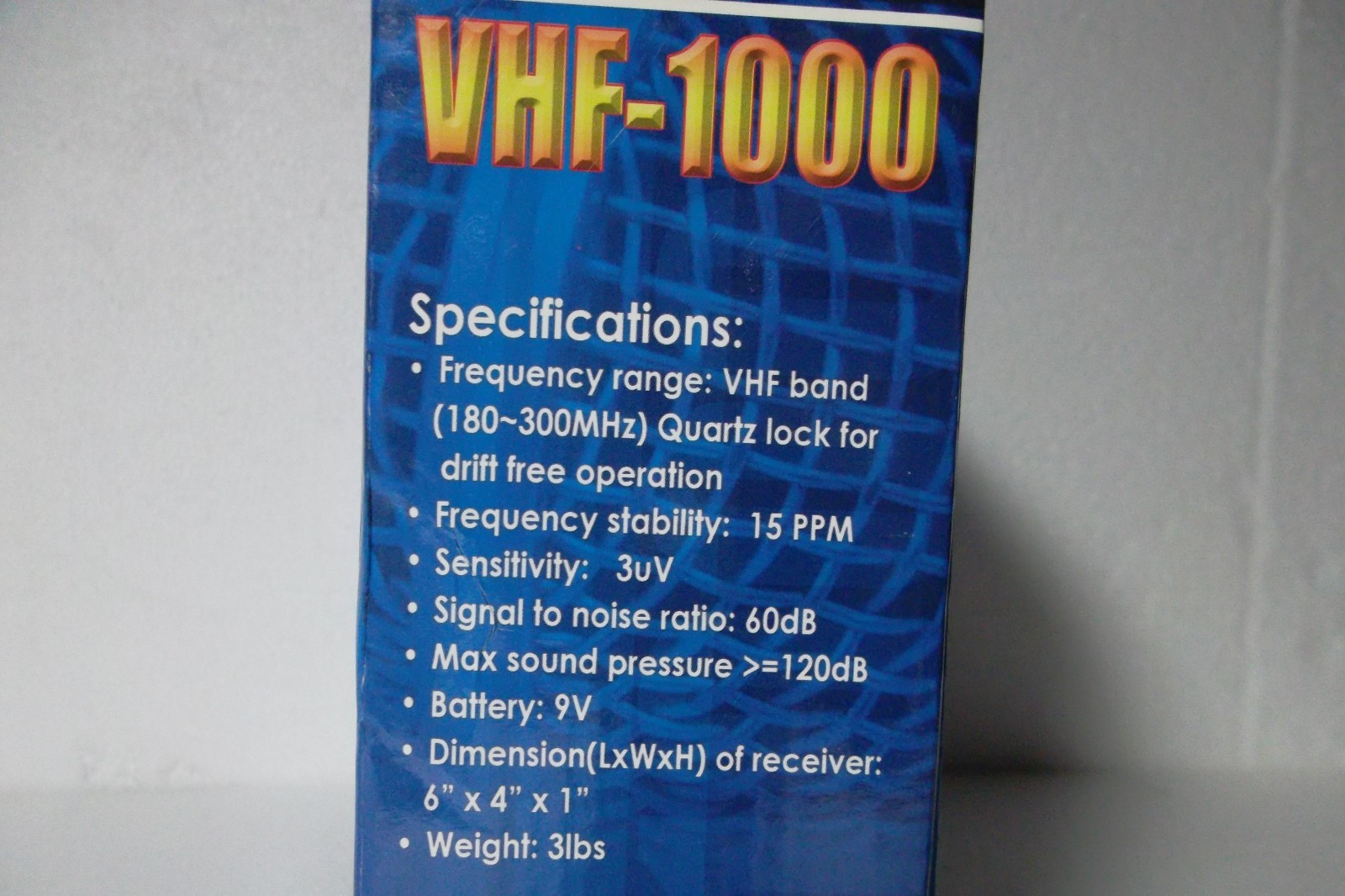 Acesonic VHF-1000 Wireless Professional Microphone System 3uV 120dB 15ppm NEW