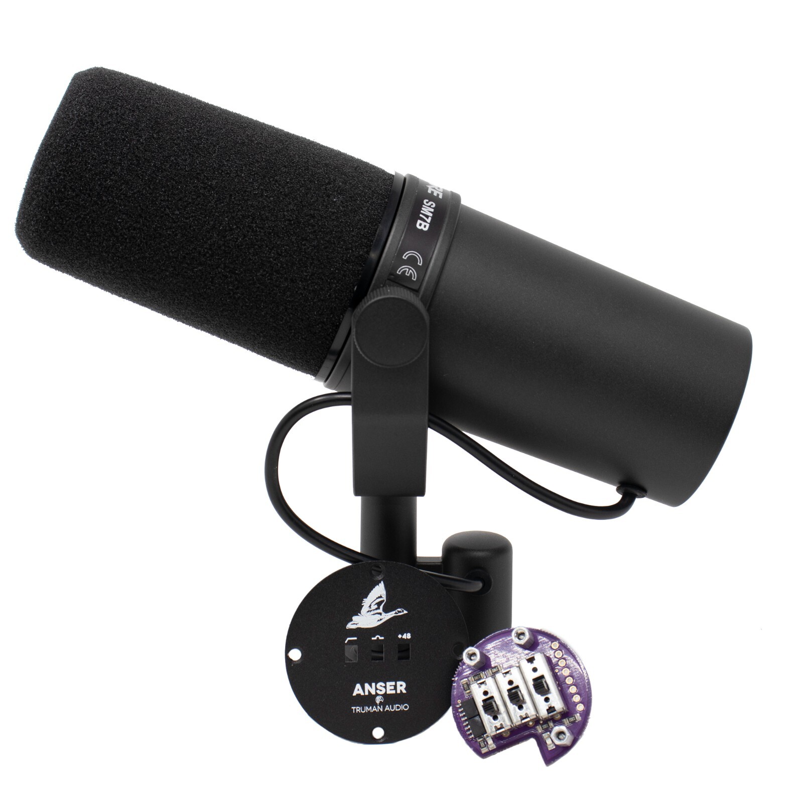 Anser Mod DIY kit for Shure SM7B microphones – No more Cloud Lifter
